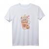 Süße Cat Puccino Cappuccino Katze Kaffee T-Shirt – Lustiges Kaffeeliebhaber Geschenk für Freunde und Bekannte
