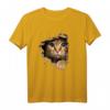 Süßes Kätzchen schaut aus zerrissenem Stoff - Katzen T-Shirt als Geschenk für Herrchen, Frauchen & Katzenliebhaber zum Geburtstag oder Weihnachten