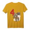 Kinder Ritter 4. Geburtstag Burg Schloss & Nummer 4 T-Shirt – Perfekt für kleine Ritterfans auf der Geburtstagsfeier