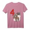 Kinder Ritter 4. Geburtstag Burg Schloss & Nummer 4 T-Shirt – Perfekt für kleine Ritterfans auf der Geburtstagsfeier