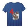 Kinder Ritter 4. Geburtstag Burg Schloss & Nummer 4 T-Shirt – Perfekt für kleine Ritterfans auf der Geburtstagsfeier