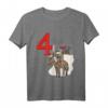 Kinder Ritter 4. Geburtstag Burg Schloss & Nummer 4 T-Shirt – Perfekt für kleine Ritterfans auf der Geburtstagsfeier