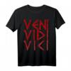 VENI VIDI VICI - Ich kam sah und siegte T-Shirt mit Julius Caesar Zitat, antikem römischem Design & Legenden-Style