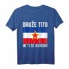 Jugoslawien Flagge & Landkarte T-Shirt – Nostalgisches Design für Stolze Bosnier, Kroaten, Serben, Slowenen & mehr