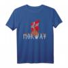 Norwegen Wikinger Schiff T-Shirt mit Flagge – Skandinavien Design, ideales Geschenk für Norwegen- und Wikinger-Fans