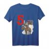 Kinder Ritter T-Shirt zum 5. Geburtstag mit Burg, Schloss und Nummer 5 - Perfektes Fantasy-Outfit für kleine Abenteurer