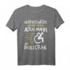 Unterschätze niemals Alten Mann im Rollstuhl T-Shirt – Humorvolles Inklusionsshirt für Rollstuhlfahrer und Menschen mit Gehbehinderung