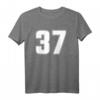 Personalisierte Trikot Nummer 37 – Siebenunddreißig Jahre alt T-Shirt für Geburtstage, Jubiläen & Sportfans