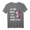 Einhorn T-Shirt Damen Beruf - Lustiges Arbeitskleidungsspruch für Krankenschwestern, Erzieherinnen, Friseure & mehr