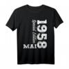 65. Geburtstag T-Shirt für Männer und Frauen - Jahrgang 1958, Geschenk zum 65. Geburtstag im Mai