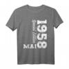 65. Geburtstag T-Shirt für Männer und Frauen - Jahrgang 1958, Geschenk zum 65. Geburtstag im Mai