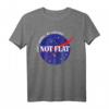 Nicht flachen keine Sorge, Wir kariert. Platz nicht Flat Earth Tee – Lustiges Astronomie- und Raumfahrt-Shirt für Wissenschafts- und Flat Earth Fans