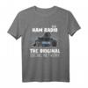 Ham Radio T-Shirt - Das ursprüngliche soziale Netzwerk für Amateurfunker mit Wellenlängensignalen, lustiges Design für Funkenthusiasten