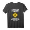 Funker Sprüche T-Shirt - Ich bin am Funken Bier Bringen Abflug | Originelles Hobby Funker Outfit für Amateurfunker & Funk Enthusiasten