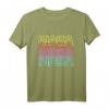 NASA Neon Rainbow Repeat Text Logo Premium T-Shirt – Offiziell lizenzierte Raumfahrt-Mode für NASA Fans