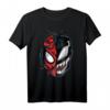 Marvel Spider-Man Peter Venom Split Face T-Shirt - Offiziell Lizenzierte Superhelden Kleidung für Fans