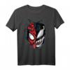 Marvel Spider-Man Peter Venom Split Face T-Shirt - Offiziell Lizenzierte Superhelden Kleidung für Fans