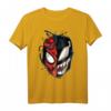 Marvel Spider-Man Peter Venom Split Face T-Shirt - Offiziell Lizenzierte Superhelden Kleidung für Fans