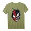 Marvel Spider-Man Peter Venom Split Face T-Shirt - Offiziell Lizenzierte Superhelden Kleidung für Fans
