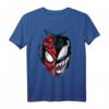 Marvel Spider-Man Peter Venom Split Face T-Shirt - Offiziell Lizenzierte Superhelden Kleidung für Fans