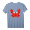 Lustiges Krabben T-Shirt für Kinder, Damen und Herren - Klassisch geschnitten, doppelt genähter Saum, Meeresmotiv