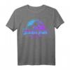 Jurassic Park Blue Purple Gradient Fossil Logo T-Shirt - Offiziell lizenziertes Dino-Merchandise für Fans