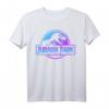 Jurassic Park Blue Purple Gradient Fossil Logo T-Shirt - Offiziell lizenziertes Dino-Merchandise für Fans