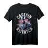 Avengers Endgame Captain America Space Poster Graphic Tee T-Shirt - Offiziell lizenziertes Marvel Fan-Shirt