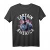 Avengers Endgame Captain America Space Poster Graphic Tee T-Shirt - Offiziell lizenziertes Marvel Fan-Shirt