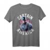 Avengers Endgame Captain America Space Poster Graphic Tee T-Shirt - Offiziell lizenziertes Marvel Fan-Shirt