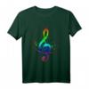 Regenbogen Notenschlüssel T-Shirt – Perfektes Geschenk für Musiker, Komponisten und Musikliebhaber zu Weihnachten oder Geburtstag