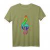 Regenbogen Notenschlüssel T-Shirt – Perfektes Geschenk für Musiker, Komponisten und Musikliebhaber zu Weihnachten oder Geburtstag
