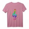 Regenbogen Notenschlüssel T-Shirt – Perfektes Geschenk für Musiker, Komponisten und Musikliebhaber zu Weihnachten oder Geburtstag
