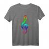 Regenbogen Notenschlüssel T-Shirt – Perfektes Geschenk für Musiker, Komponisten und Musikliebhaber zu Weihnachten oder Geburtstag