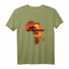 Afrika Löwe Nashorn Karte Tiere Big Five Safari T-Shirt – Kulturelles Geschenk für Afrika-Liebhaber, Safari Fans und Reggae Musikfreunde