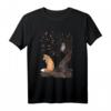 Fuchs und Eule auf dem Baum Tierliebhaber T-Shirt – Niedliches Herbstblätter Design für Natur- und Tierfans, perfekt als Geschenk