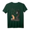 Fuchs und Eule auf dem Baum Tierliebhaber T-Shirt – Niedliches Herbstblätter Design für Natur- und Tierfans, perfekt als Geschenk