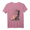 Fuchs und Eule auf dem Baum Tierliebhaber T-Shirt – Niedliches Herbstblätter Design für Natur- und Tierfans, perfekt als Geschenk