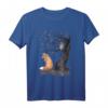 Fuchs und Eule auf dem Baum Tierliebhaber T-Shirt – Niedliches Herbstblätter Design für Natur- und Tierfans, perfekt als Geschenk