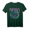NASA Pastel Rocket Earth Logo T-Shirt - Offiziell lizenzierte NASA Kleidung für Raumfahrtfans