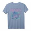 NASA Pastel Rocket Earth Logo T-Shirt - Offiziell lizenzierte NASA Kleidung für Raumfahrtfans