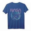 NASA Pastel Rocket Earth Logo T-Shirt - Offiziell lizenzierte NASA Kleidung für Raumfahrtfans