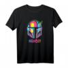 Star Wars The Mandalorian Mando Helmet Neon T-Shirt – Offizielles Merchandise für Fans, Kinder und Erwachsene