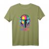 Star Wars The Mandalorian Mando Helmet Neon T-Shirt – Offizielles Merchandise für Fans, Kinder und Erwachsene