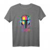 Star Wars The Mandalorian Mando Helmet Neon T-Shirt – Offizielles Merchandise für Fans, Kinder und Erwachsene