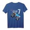 Kinder 7 Jahre Monster Truck Geburtstag Shirt für Jungen und Mädchen – Buntes, klassisch geschnittenes T-Shirt für Kindergeburtstag und Party