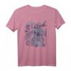 HapOwl Lilo & Stitch Tropic Blue Leaf Stitch T-Shirt - Offiziell lizenziertes Disney Fanartikel Geschenk