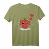 Kawaii Erdbeeren Liebhaber Rote Beeren Herz Frucht T-Shirt – Süßes Erdbeer Design für Beerenfans und Sommerliebhaber