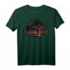 Jurassic Park Neon Distressed Light Red T-Rex Movie Logo T-Shirt - Lizenziertes Dinosaurier Fan-Shirt