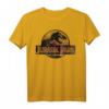 Jurassic Park Neon Distressed Light Red T-Rex Movie Logo T-Shirt - Lizenziertes Dinosaurier Fan-Shirt